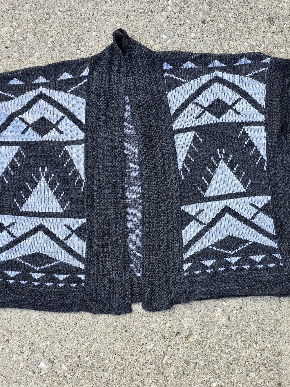Express Aztec Open Front Cardigan M/L - Picture 11 of 12